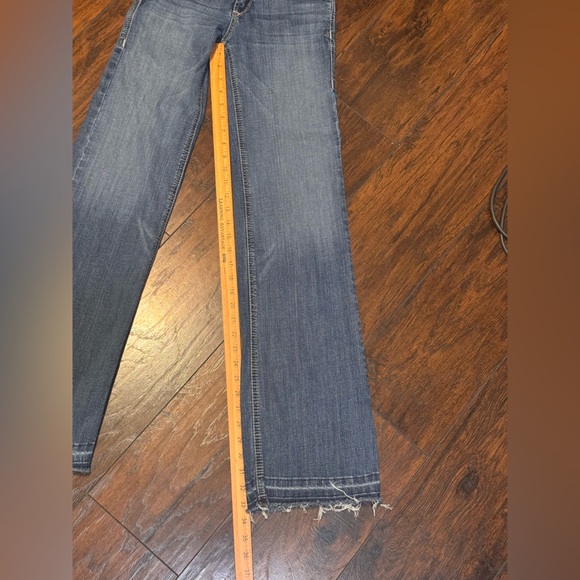Ariat Jeans Denim Women 25L Trouser Boot Leg Raw Frayed Hem Light Perfect Rise - Picture 5 of 16
